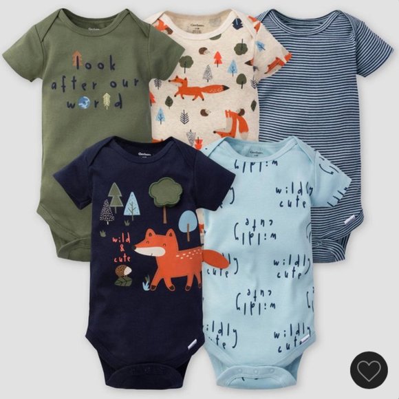 Gerber Other - 5 Gerber Onesie Fox Shirt Set Target